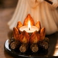 thumbnail image 5 of BingTong Cute Ghost Campfire Tealight Candle Holder, Resin Ghost Figurine With Candy Corn Roasting Stick, Mini Fire Pit Base Halloween Desktop Decor Ornament, 5 of 6