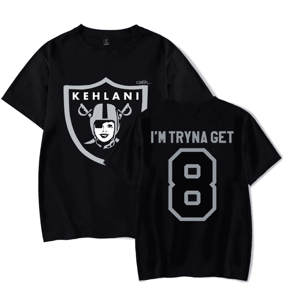 Kehlani Merch Oakland 8 T-shirt summer unisex retro casual streetwear short sleeved