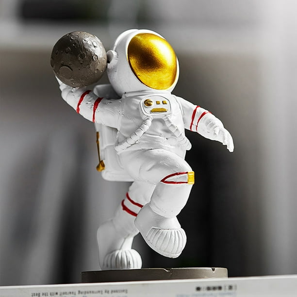 Gwong Juguete Estatua de estatuilla de astronauta Estatua a prueba de herrumbre Obras de trabajo fino Planeta Sólido Ornamento Ornamento Espacemental para estantería Decoración Gwong 30014008