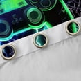 thumbnail image 4 of Homewish Blue Green Gamepad Black Out Curtains for Kids, Modern Gaming Gamer Curtains Pack of 2 (42x63 Each), Neon Nature Lightning Bedroom Curtains, Living Room Curtains Decor, 4 of 7