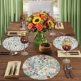 thumbnail image 5 of CounterArt Nature's Notebook Reversible Round Easy Care Flexible Placemat 4 Pack, 5 of 7