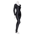 thumbnail image 2 of Speerise - Mono de baile de manga larga brillante para mujer, con estribos, de licra, para adultos, para gimnasia, color negro, ropa de baile de cuerpo entero, monos para niña, 2 of 5