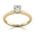 thumbnail image 2 of TimeLe$$ Classics Women's 0.75 Carat Round Cut Natural Diamond Solitaire Engagement Ring in 14K Yellow Gold 4 Prong (Ring Size: 8.5), 2 of 5