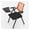 Orange, variant on Event Chair with Tablet Arm,Folding Chairs Upholstered Tablet Arm Nesting Chair,Mesh Guest Reception Stack Chairs for Office School Church Conference Waiting Room
