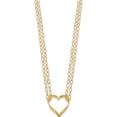 thumbnail image 2 of 14K Yellow Gold Adjustable Double Strand Heart Necklace Made In Indonesia fb1296-16, 2 of 5