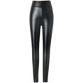 thumbnail image 1 of Leggings de piel sintética para mujer, cintura alta, pantalones, mallas, regalo de imitación, 1 of 5