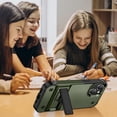 thumbnail image 3 of JTCASES for iPhone 14 Case, Foldable Kickstand Heavy Duty Protective Rugged Hybird Anti-slip Shockproof/Drop Resistant PC TPU Shell for iPhone 14, Armygreen, 3 of 7