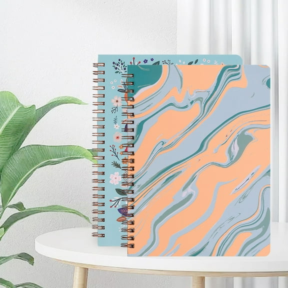 Nkmbld College Ruled Composition Book A5 Floral Notebook Coil Bound Journal with Thick Paper Vintage Botanical Print Suitable for Home and Office Use