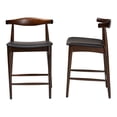 thumbnail image 6 of Baxton Studio Eira Counter Stool Set of 2- Wood Frame Counter height Chair, 6 of 6