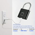 thumbnail image 3 of TFixolSmart Fingerprint Padlock Small Size Padlock Cabinet Fingerprint Lock Mini Fingerprint Lock, 3 of 7