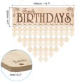 thumbnail image 2 of Uxcell Family Birthday Board, Wooden Calendar Wall Hanging Reminder Family Birthday Plaque Style 8, Light Brown, 2 of 7