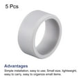 thumbnail image 3 of Uxcell Silicone Rubber Bands Rings Non-slip 1" Grey for Wrapping Paper 5Pcs, 3 of 5