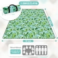 thumbnail image 3 of Extra Large(80 "x 80") Picnic Blanket, 3-Layer Thicking Outdoor Camping Blanket, Machine Washable Beach Blanket, Waterproof and Wear-Resistant, Soft and Comfortable(Green Leaves), 3 of 6