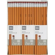 Office Depot Brand Wood Pencils, #2 HB Medium Lead, Yellow, 12 Pencils Per Pack, Set Of 6 Packs