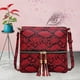 thumbnail image 4 of Bolsa Moda Serpentine Messenger Bag Mujer PU Cuero Hombro Bolso (Rojo) JShteea Para Estrenar, 4 of 7