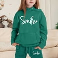thumbnail image 2 of Girls Outfit Sets Toddler Boy Girl Long Sleeve Cute Print Warm Hoodie Sweatpant Kids Outfits Sweat Suit,2-13Y, 2 of 4