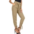 thumbnail image 3 of Women's High Waist Pencil Pants With Bow-Knot Pocket Party Casual Pants, 3 of 9
