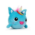 thumbnail image 2 of Jumbo Plushy Skwishy Sparkle the Blue Unicorn Slow Rise Foam Plush Toy, 2 of 5