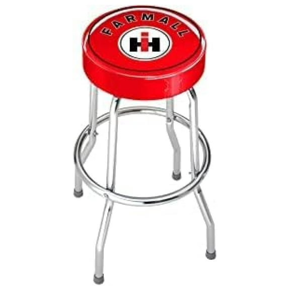 IH Farmall Garage Stool – Heavy Duty Rolling Work Stool for Garage, Workshop, Shop, Adjustable Height