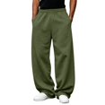 thumbnail image 2 of JIAYUE Men's Pants Casual Jogger Stylish Solid Color Knit Straight Leg Trousers Elastic Waist For Everyday Comfortable And Relaxed Fit Breathable Summer Outdoor Lightweight Wear, 2 of 8