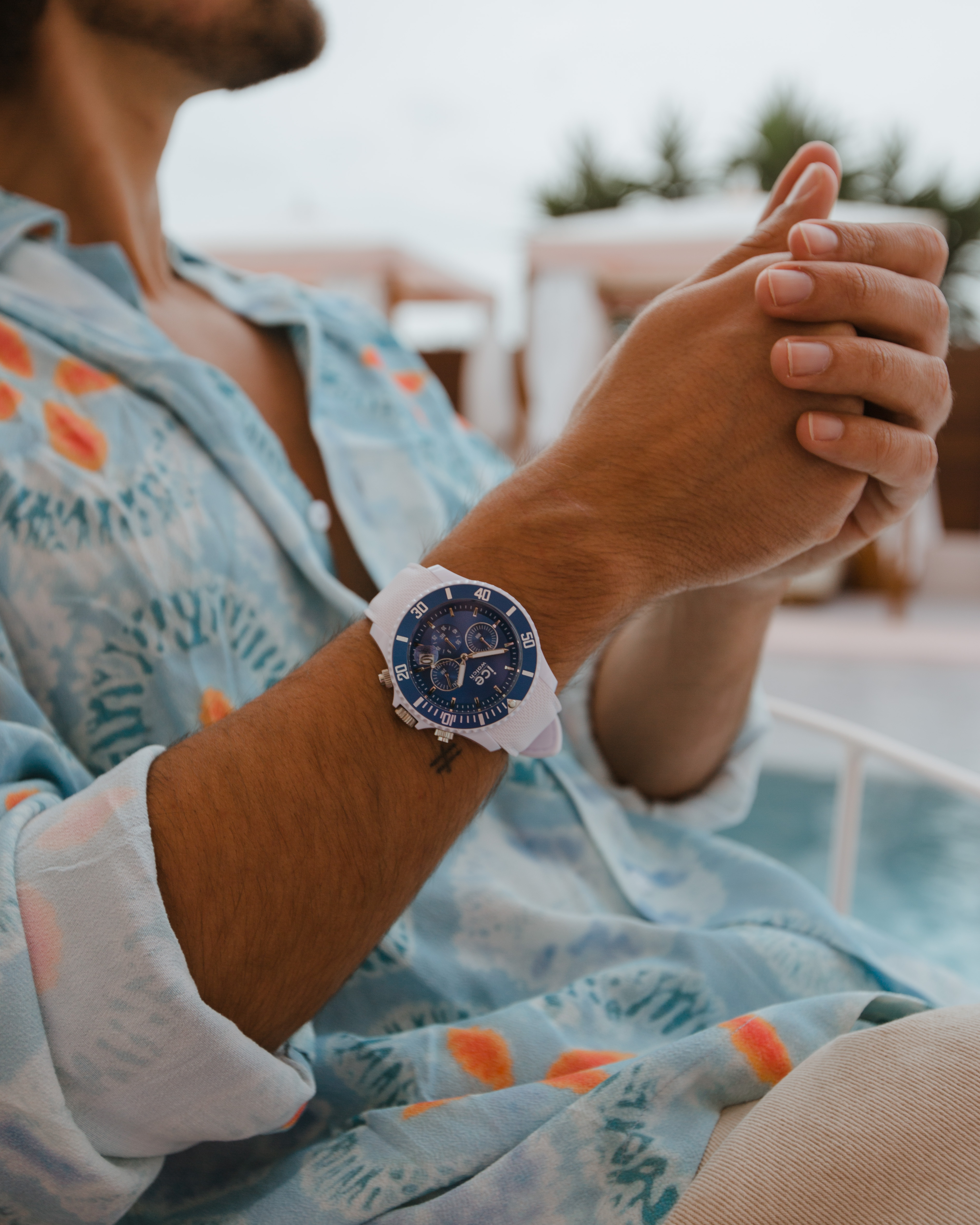 Ice-Watch - ICE Chrono Black Rose-Gold - Men's Chronograph Wristwatch with Silicon Strap - 020620 (Large) - 10 ATM Water Resistant Watch for Men, Suitable for Swimming