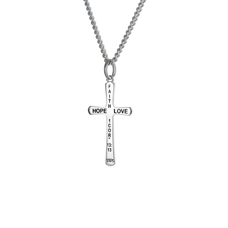 Faith hope love cross necklace deals