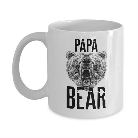 Papa Bear Coffee & Tea Gift Mug, Gifts from a Daughter, Son or Wife To Greet Dad A Happy Fathers Day, Best Ideas & Party Supplies for