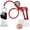 Red + Protected Gauge, variant on LeLuv® Premium Maxi Penis Pump w/ Red Handle, Silicone Hose | Donut | 12" x 2.00" Vibrating Cylinder