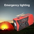 thumbnail image 3 of Manivelle d'Urgence AM/ & NOAA avec Lampe de Poche pour SOS Urgence Portable Solaire Auto-Alimentée AM/ avec Banque d'Alimentation 2000mAh Chargeur de Téléphone Cellulaire USB Rechargeable Excellent, 3 of 9