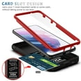 thumbnail image 4 of Allytech Cover for Samsung Galaxy S22 Ultra Case with Slide Camera Cover, Hard PC Back & Soft Bumper Drop Proof Lens Protection Ring Holder Kickstand Case for Galaxy S22 Ultra 5G 6.8" 2022, Red, 4 of 9