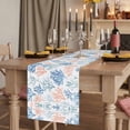 thumbnail image 2 of Colorful Coral 90 Inch Table Runner, Summer Coastal Watercolor Ocean Farmhouse Dresser Scarf Cotton & Linen Tablerunner for Dining/Kitchen Island/Holiday Party Décor 13" x 90", 2 of 9