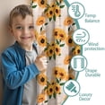 thumbnail image 3 of Blackout Kids Curtains,Beige Sunflower Pattern Childrens Insulated Curtains Set Of 2,Bedroom Essentials,Toddler Room Decor 52"x63", 3 of 5