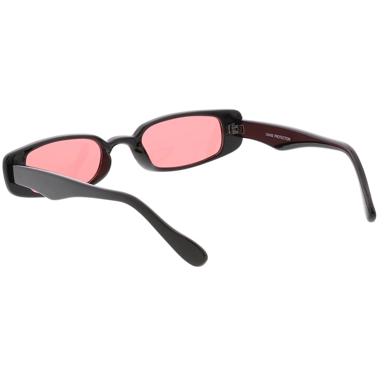 Extreme Thin Small Lens Rectangle Sunglasses Color Tinted  display picture 1