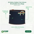 thumbnail image 3 of FCMP Outdoor 20 Gal Non Woven Breathable Grow Bags, Multicolor (5 Pack), 3 of 11