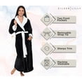 thumbnail image 4 of Silver Lilly Womens Luxury Fleece Robe - Fully Lined Plush Sherpa Bathrobe (Black, XX-Large), 4 of 6