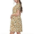 thumbnail image 2 of Balery Set With Peanut Vestidos sueltos de manga corta para mujer, vestidos de verano 2025, vestidos casuales de corte A con vuelo., 2 of 6