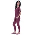 thumbnail image 2 of Moomaya Womens Plain Nightwear Set w/ Pyjama Cotton Sleepwear 2 Pcs Nightdresses, 2 of 8