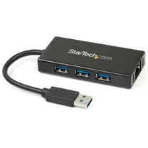 3PORT USB 3.0 HUB WITH GIGABIT ETHERNET NIC ALUMINUM W/ CABLE