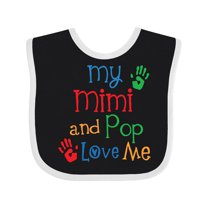 Inktastic Mimi and Pop Love Me Grandchild Boys or Girls Baby Bib