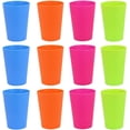 thumbnail image 1 of 12 vasos de plástico reutilizables de colores, vasos multicolores de 250 ml para vasos apilables, vasos para niños para fiestas, camping, playa, picnic, cocina, barbacoas, 1 of 5
