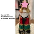 thumbnail image 4 of Girl Mexican Dress Halloween Costume Kids Traditional Senorita Blouse Dance Skirt, 4 of 6