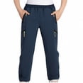 thumbnail image 5 of ATOGUTA Kids Ski Pants Warm Fleece Windproof Water Proof Outdoor Hiking Ski Pants Size 6-17, Navy, 5 of 6