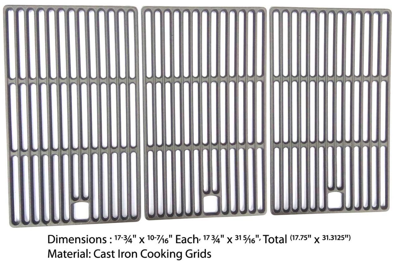 Replacement Cast Iron Cooking Grates for Kenmore 148.1615621, Gas Models, Set of 3