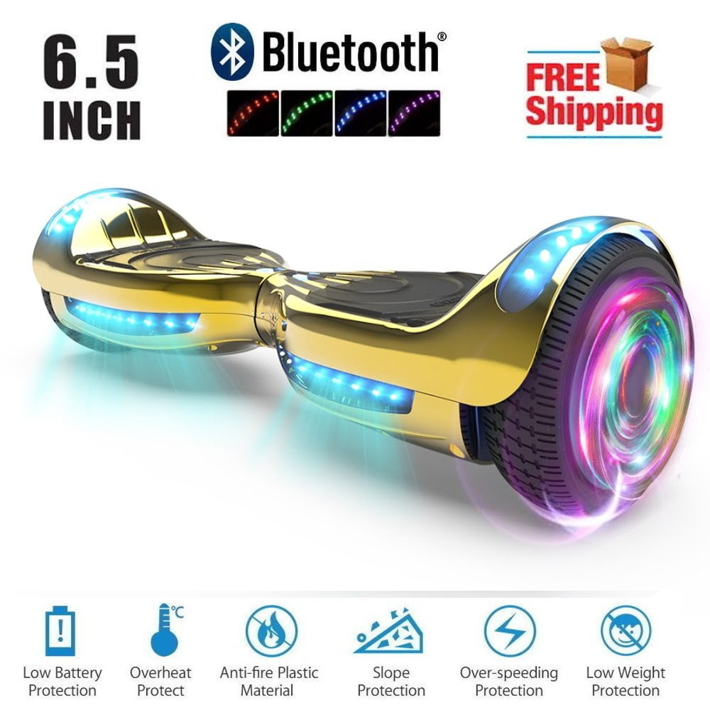 Photo 1 of Hoverboard 6.5 Listed Two-Wheel Self Balancing Electric Scooter with LED Flash Wheel Chrome Gold
