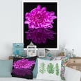 thumbnail image 3 of Designart 'Single Purple Chrysanthemum Flower On Black Reflection' Traditional Framed Art Print, 3 of 4