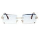 thumbnail image 2 of Gafas de sol de corte rectangular para mujer Gafas clásicas sin marco de metal con lentes teñidas en azul Yuyangstore Gafas de sol rectangulares para mujer, 2 of 8