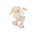 thumbnail image 2 of Musuos Baby Girls Halloween 3PCS Sets 0-18Months Long Sleeve O Neck Romper Pumpkin/Pumpkin Pie Print Pants Headband Sets, 2 of 10
