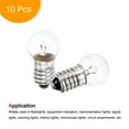 thumbnail image 3 of Uxcell 1"x0.6" 6.2V E10 Mini Bombillas Incandescentes Metal Plata 10Pcs, 3 of 6
