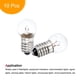 thumbnail image 3 of Uxcell 1"x0.6" 6.2V E10 Mini Bombillas Incandescentes Metal Plata 10Pcs, 3 of 6