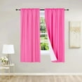 thumbnail image 5 of 1 Hot Pink Single Panel Solid Foam Lined Blackout Window Curtain Panel Treatment Drape Rod Pocket Size 63" Long R64, 5 of 5